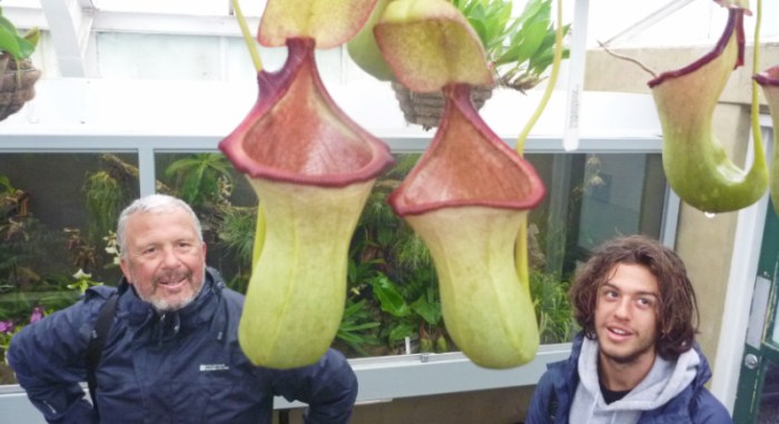 Max n Nik admiring pitcher plants
