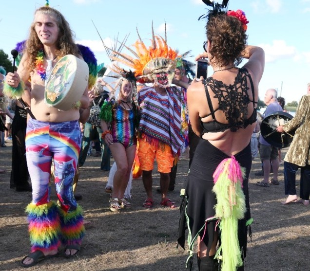 Fancy dress, carnival procession at the Rainbow Festival