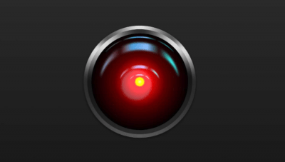The iconic picture of HAL from 2001 a space odyssey. The single red light.