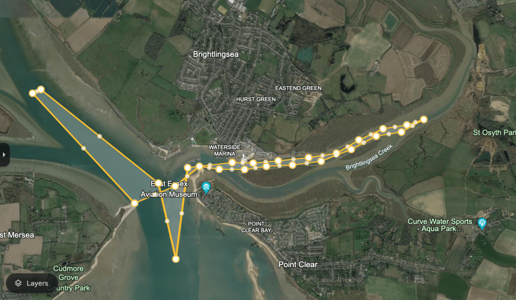 Google Earth on Brightlingsea