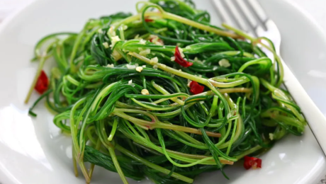 Served plate of Agretti